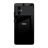 Jet Black Poco M4 5G Glass Back Cover Online