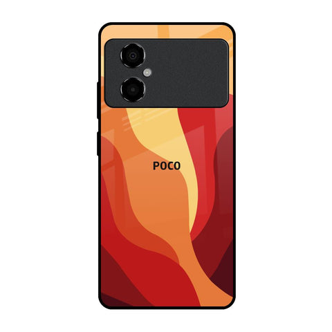 Magma Color Pattern Poco M4 5G Glass Back Cover Online
