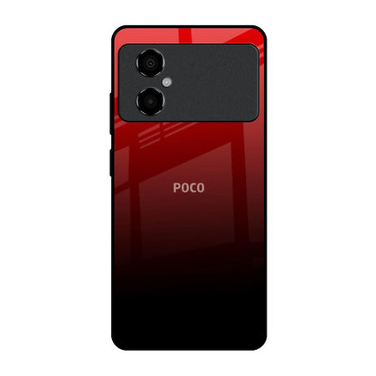 Maroon Faded Poco M4 5G Glass Back Cover Online