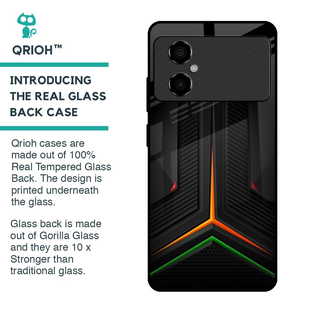 Modern Ultra Chevron Glass Case for Poco M4 5G
