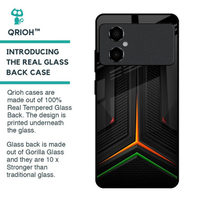 Modern Ultra Chevron Glass Case for Poco M4 5G