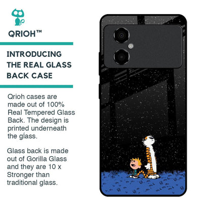 Night Sky Star Glass Case for Poco M4 5G
