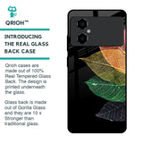 Colorful Leaves Glass Case for Poco M4 5G