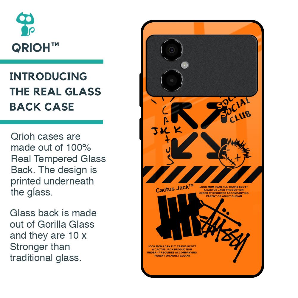 Anti Social Club Glass Case for Poco M4 5G