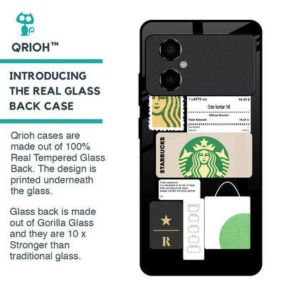 Coffee Latte Glass Case for Poco M4 5G