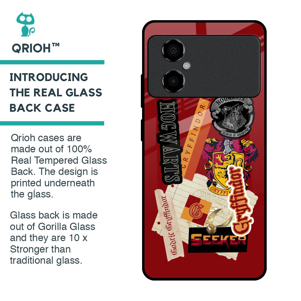 Gryffindor Glass Case for Poco M4 5G
