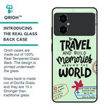 Travel Stamps Glass Case for Poco M4 5G