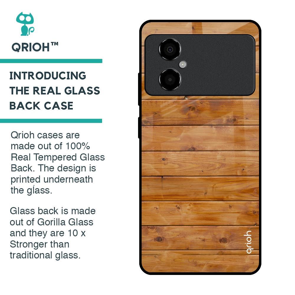 Timberwood Glass Case for Poco M4 5G