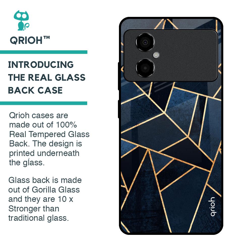 Abstract Tiles Glass Case for Poco M4 5G