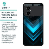 Vertical Blue Arrow Glass Case For Poco M4 5G