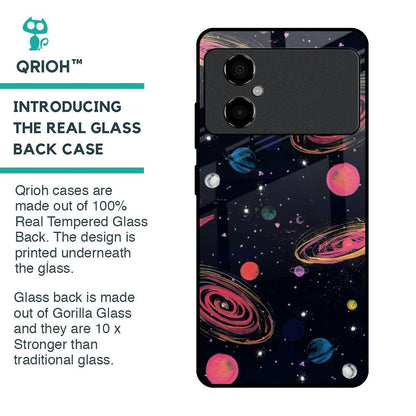Galaxy In Dream Glass Case For Poco M4 5G