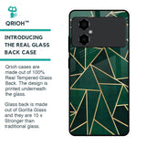 Abstract Green Glass Case For Poco M4 5G