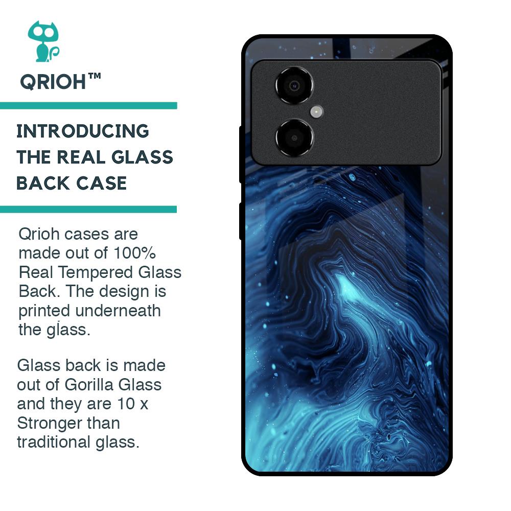 Dazzling Ocean Gradient Glass Case For Poco M4 5G