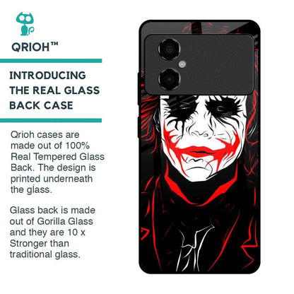 Life In Dark Glass Case For Poco M4 5G