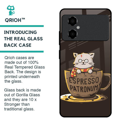 Tea With Kitty Glass Case For Poco M4 5G