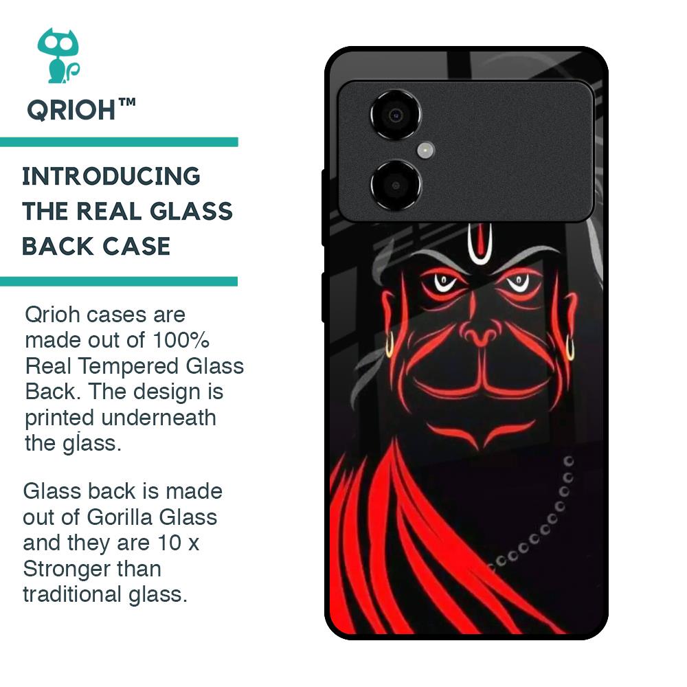 Lord Hanuman Glass Case For Poco M4 5G