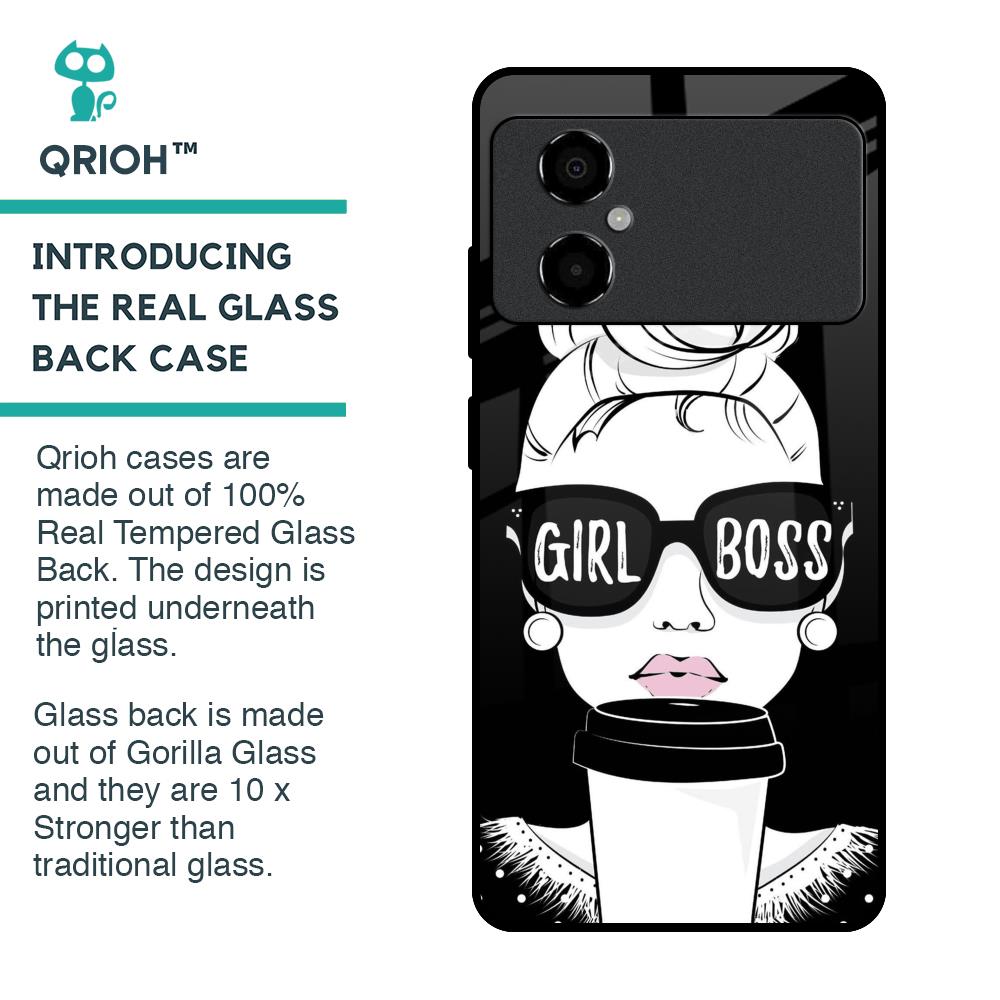 Girl Boss Glass Case For Poco M4 5G