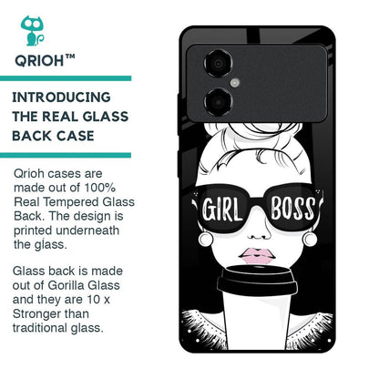Girl Boss Glass Case For Poco M4 5G