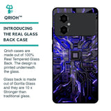 Techno Color Pattern Glass Case For Poco M4 5G