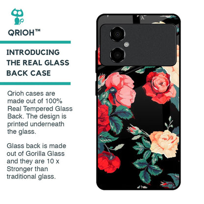Floral Bunch Glass Case For Poco M4 5G