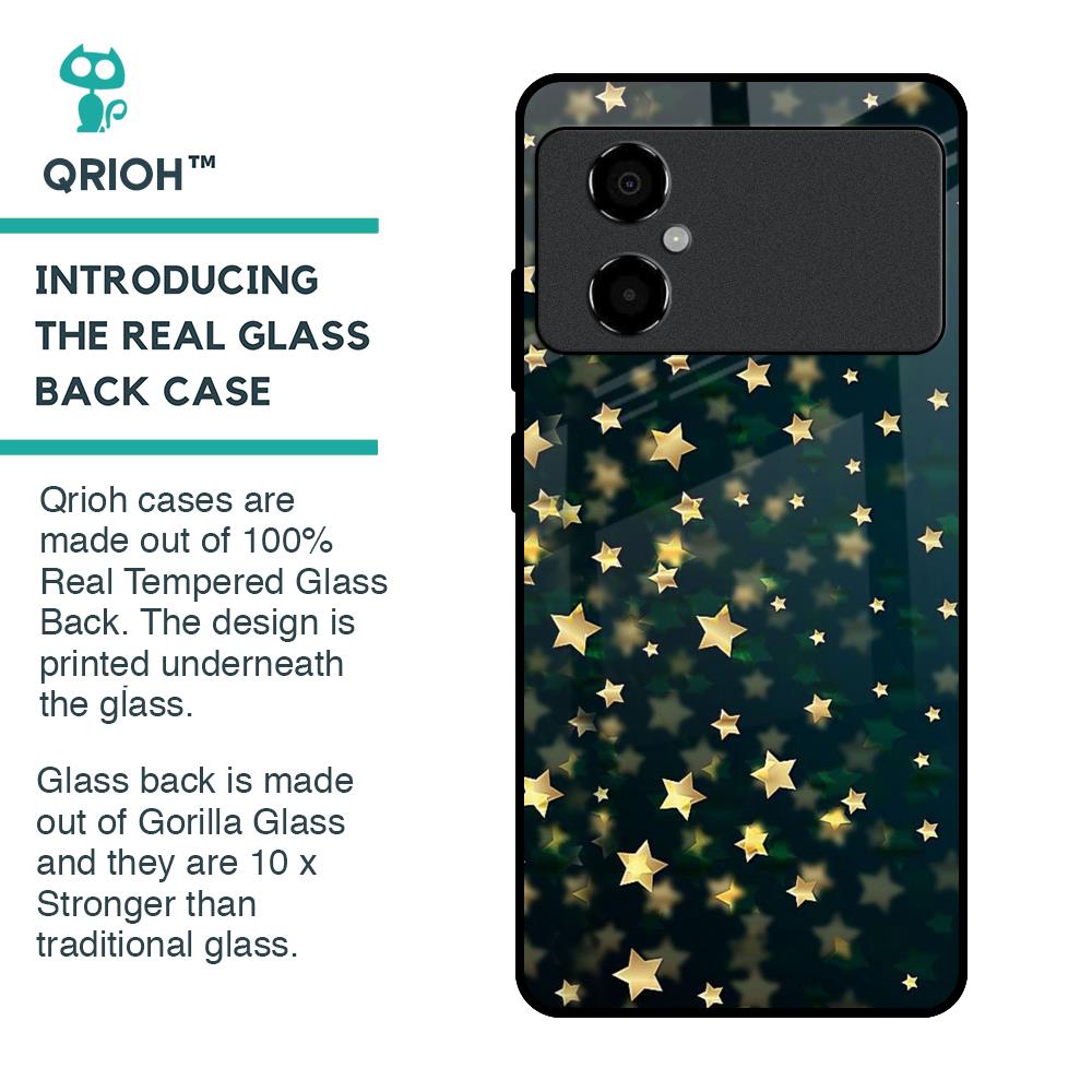 Dazzling Stars Glass Case For Poco M4 5G