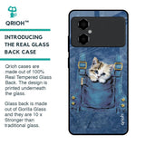 Kitty In Pocket Glass Case For Poco M4 5G