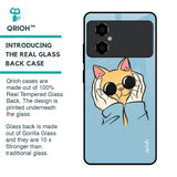 Adorable Cute Kitty Glass Case For Poco M4 5G