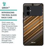 Diagonal Slash Pattern Glass Case for Poco M4 5G