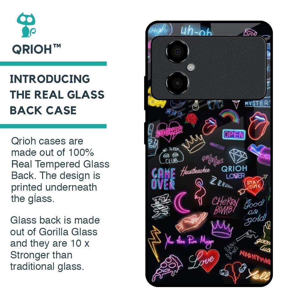 Accept The Mystery Glass Case for Poco M4 5G
