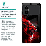 Red Angry Lion Glass Case for Poco M4 5G