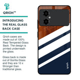 Bold Stripes Glass Case for Poco M4 5G