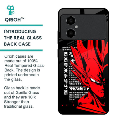 Red Vegeta Glass Case for Poco M4 5G
