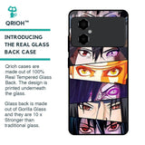 Anime Eyes Glass Case for Poco M4 5G