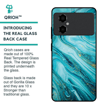 Ocean Marble Glass Case for Poco M4 5G