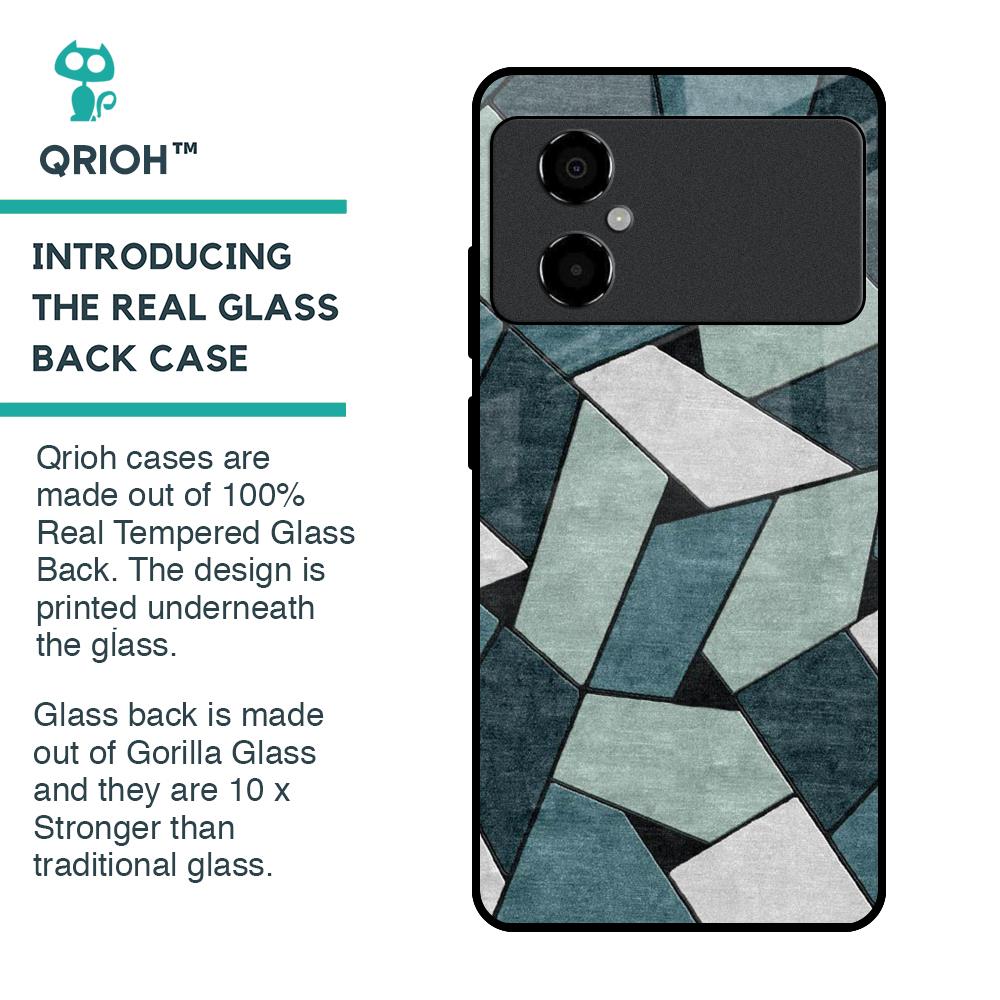 Abstact Tiles Glass Case for Poco M4 5G