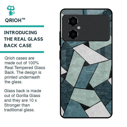 Abstact Tiles Glass Case for Poco M4 5G