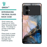 Marble Ink Abstract Glass Case for Poco M4 5G