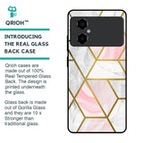 Geometrical Marble Glass Case for Poco M4 5G