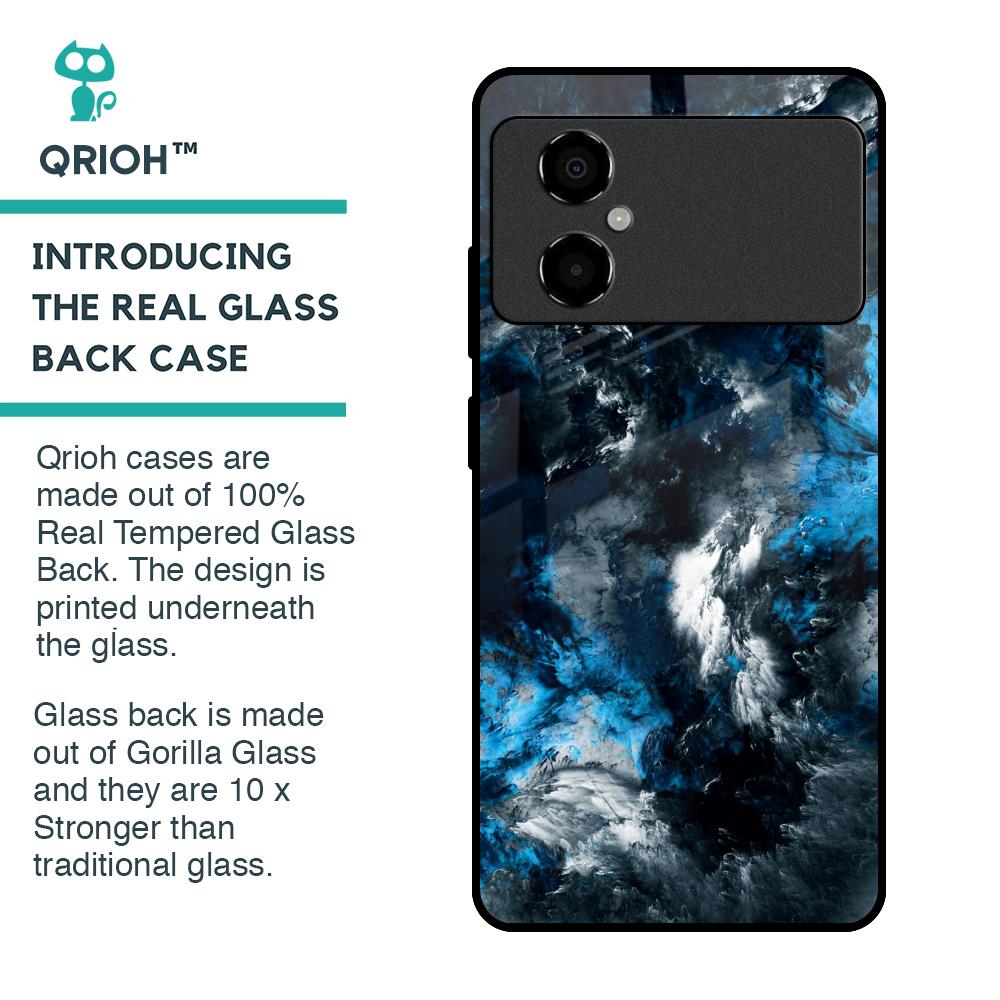Cloudy Dust Glass Case for Poco M4 5G