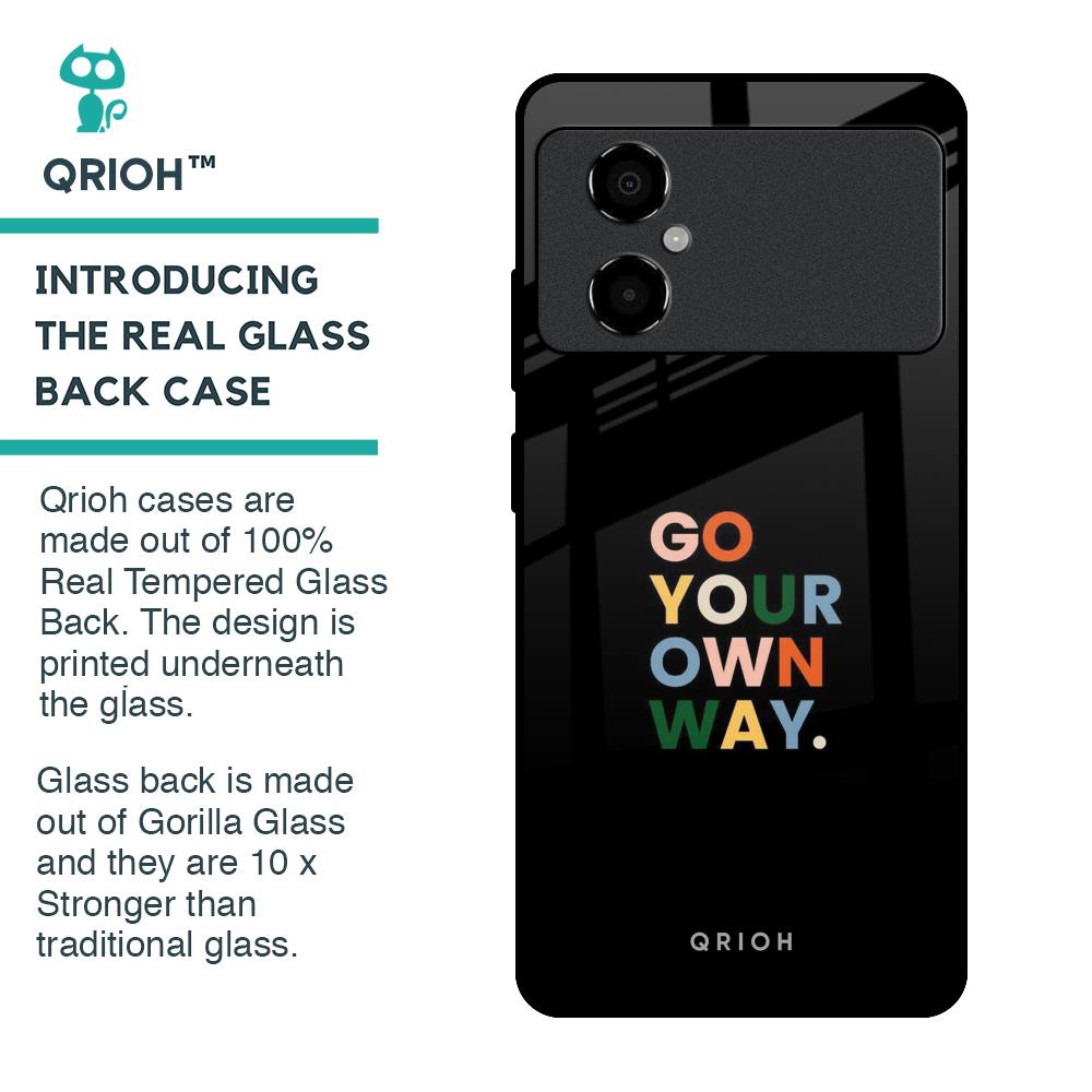 Go Your Own Way Glass Case for Poco M4 5G