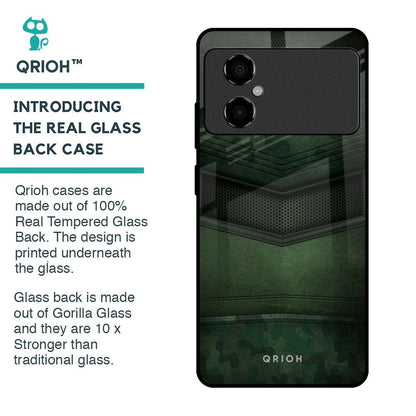 Green Leather Glass Case for Poco M4 5G