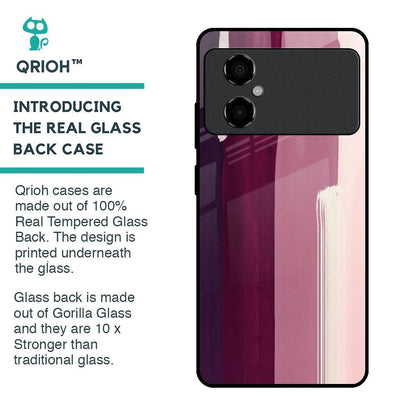 Brush Stroke Art Glass Case for Poco M4 5G