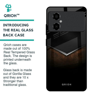Dark Walnut Glass Case for Poco M4 5G