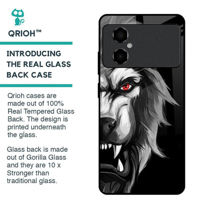 Wild Lion Glass Case for Poco M4 5G