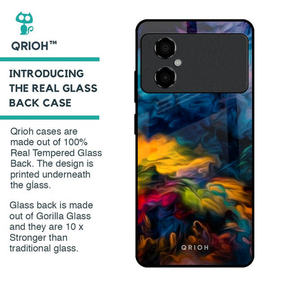 Multicolor Oil Painting Glass Case for Poco M4 5G