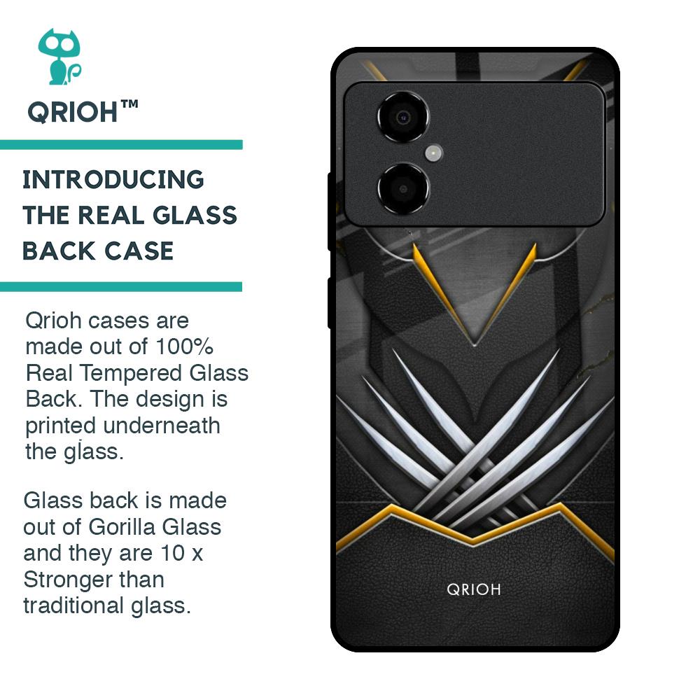 Black Warrior Glass Case for Poco M4 5G
