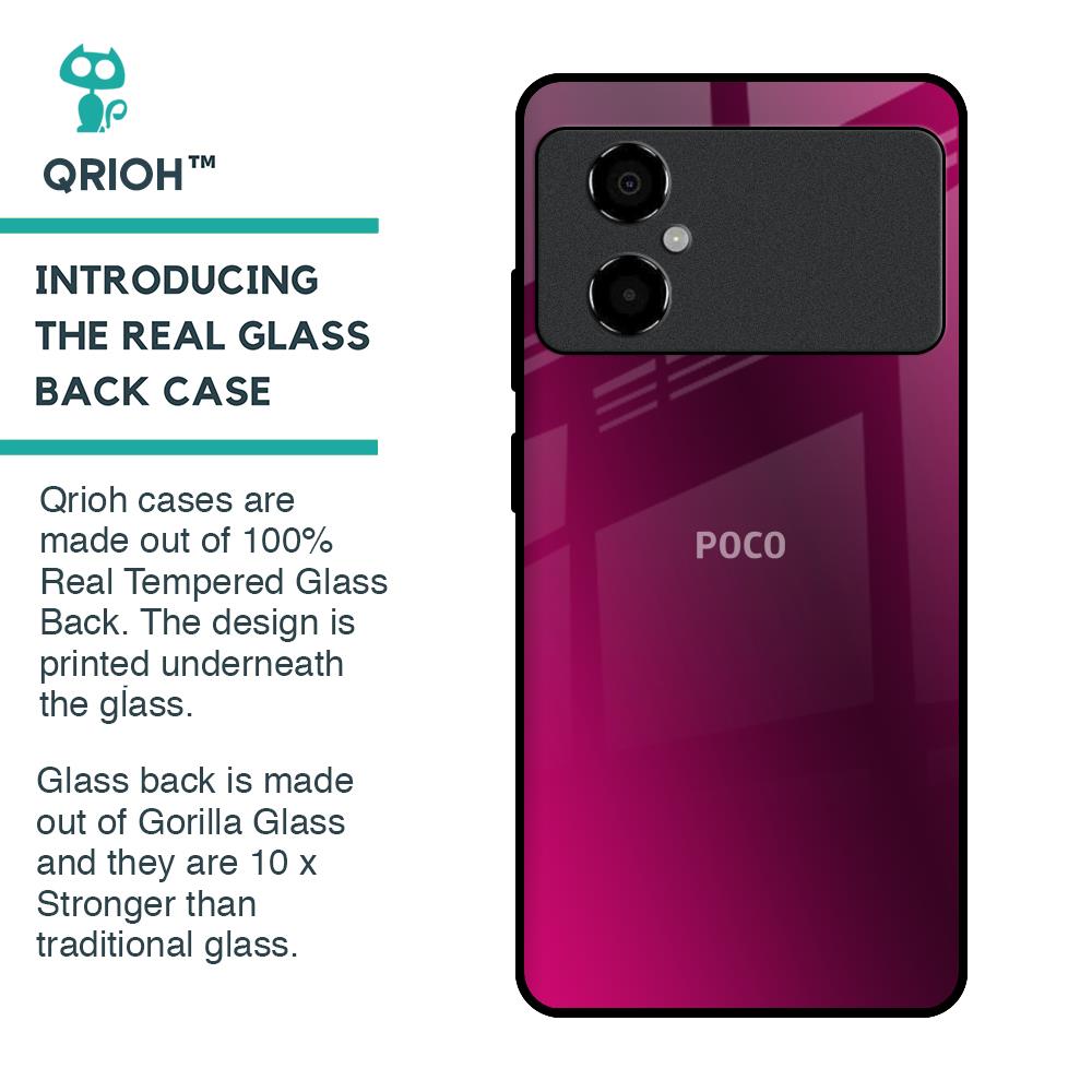 Pink Burst Glass Case for Poco M4 5G