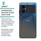 Blue Grey Ombre Glass Case for Poco M4 5G