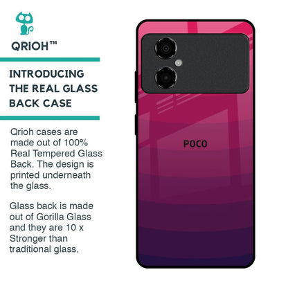 Wavy Pink Pattern Glass Case for Poco M4 5G