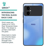 Vibrant Blue Texture Glass Case for Poco M4 5G